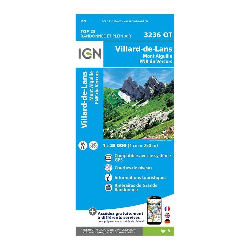 Carte IGN TOP 25 Villard de Lans 3236 OTCarte IGN TOP 25 Villard de Lans 3236 OTIGNCroque Montagne