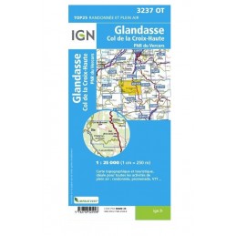 Carte IGN TOP 25 Glandasse 3237 OTIGNCroque MontagneCarte IGN TOP 25 Glandasse 3237 OTIGNCroque Montagne