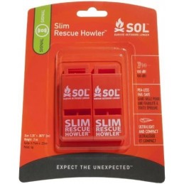 Pack de 2 Sifflets de survie Slim Rescue Howler de SOLSOLCroque Montagne
