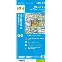 Carte IGN Massif de la Chartreuse Nord 3333 OTIGNCroque MontagneCarte IGN Massif de la Chartreuse Nord 3333 OTIGNCroque Montagne