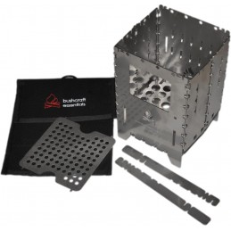 réchaud à bois Bushbox XL BushcraftKit combiné réchaud à bois Bushbox XL + grille + housse BushcraftBUSHCRAFTCroque Montagne