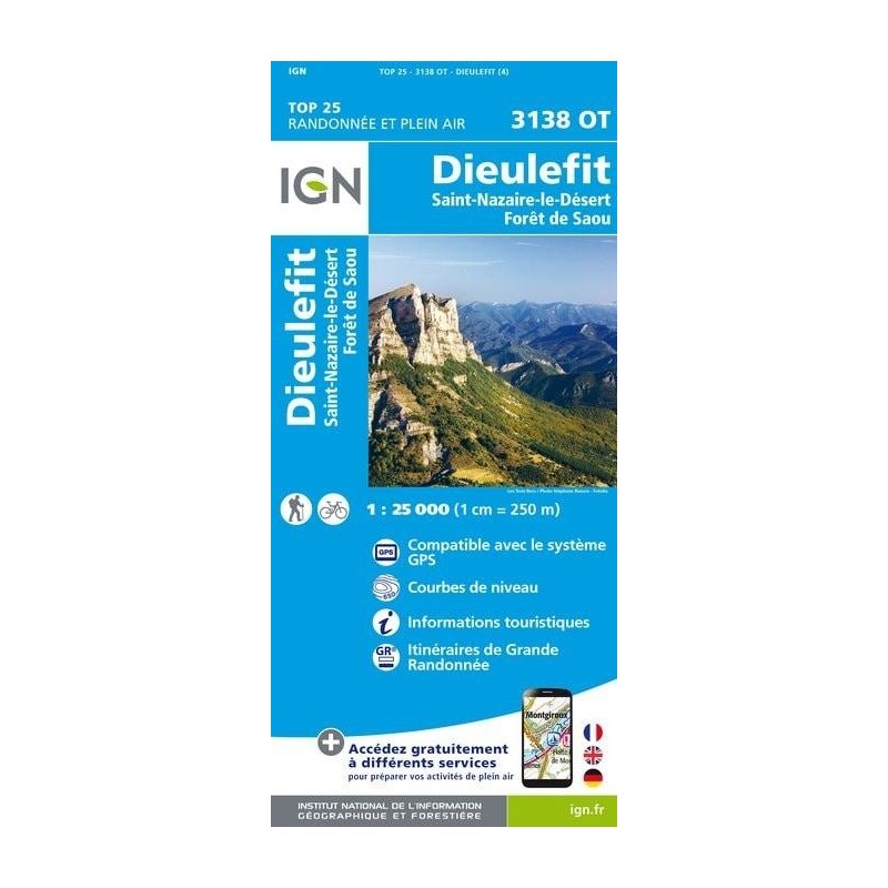 Cartes de randonnée IGN TOP 25 DieulefitCartes de randonnée IGN TOP 25 DieulefitIGNCroque Montagne