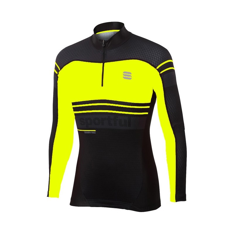 Sweat homme Squadra Race Top 0400835 jaune fluo noir SportfulSPORTFULCroque Montagne