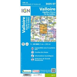 Cartes de randonnée IGN TOP 25 Valloire, Aiguilles d'Arves, Col du GalibierIGNCroque Montagne