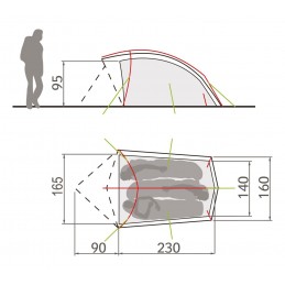 Tente de randonnée 3 places Taurus 3P VaudeVAUDECroque Montagne