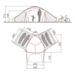 Tente familiale Badawi 4 places VaudeVAUDECroque Montagne, Tente familiale Badawi 4 places Vaude, VAUDE, , , Croque Montagne,