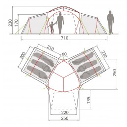 Tente familiale Badawi Long 6 places VaudeVAUDECroque MontagneTente familiale Badawi Long 6 places VaudeVAUDECroque Montagne