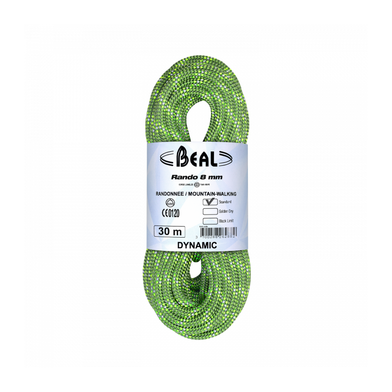 Corde dynamique jumelée Rando 8mm Longueur 30 mètres BéalBEALCroque Montagne