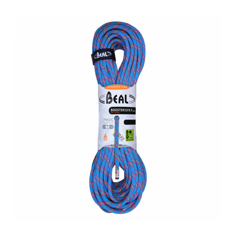 Corde d'escalade Booster III 9.7 mm Dry Cover Unicore en poupée de 70 mètres BéalBEALCroque Montagne