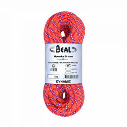 Corde Rando 8mm 20 mètres BéalCorde jumelée Rando 8mm Longueur 20 mètres BéalBEALCroque Montagne