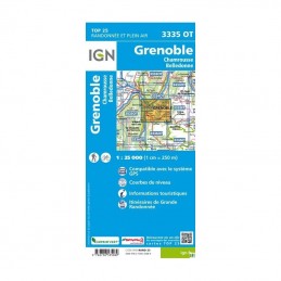 Carte IGN TOP 25 Grenoble 3335 OTIGNCroque MontagneCarte IGN TOP 25 Grenoble 3335 OTIGNCroque Montagne