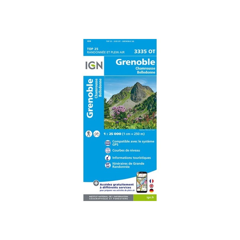 Carte IGN TOP 25 Grenoble 3335 OTCarte IGN TOP 25 Grenoble 3335 OTIGNCroque Montagne