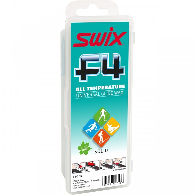 Fart Universel F4 toutes températures en pain de 180g SwixSWIXCroque Montagne Fart Universel F4 toutes températures en pain de 180g SwixSWIXCroque Montagne