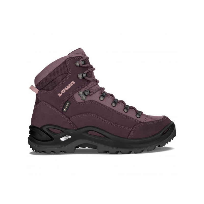 , Chaussures de randonnée pour femme Renegade prune/mauve Gore-Tex Mid Lowa, LOWA, ,  Croque Montagne