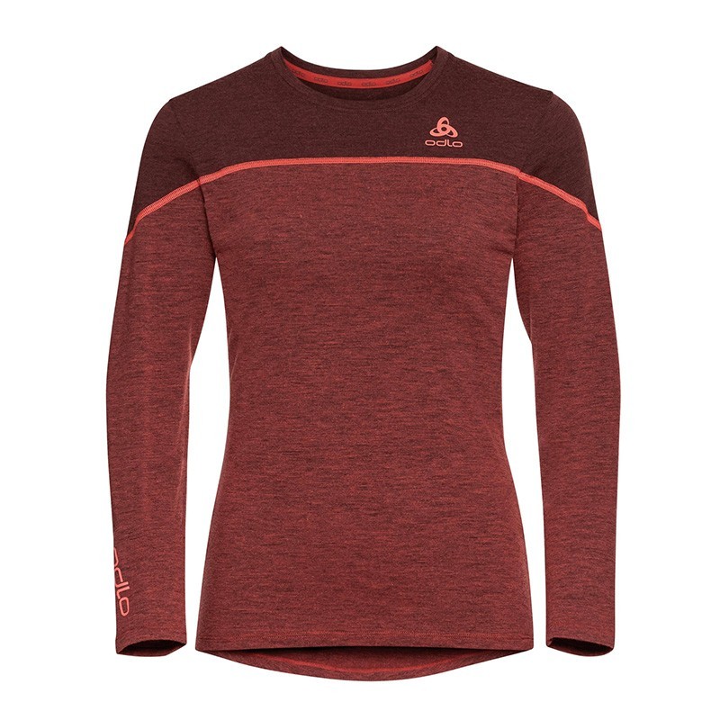 , Tee-shirt femme Revelstoke Performance Wool Warm ML Odlo, ODLO, Croque Montagne