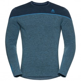 , Tee-shirt homme Revelstoke Performance Wool Warm ML Odlo, ODLO, Croque Montagne