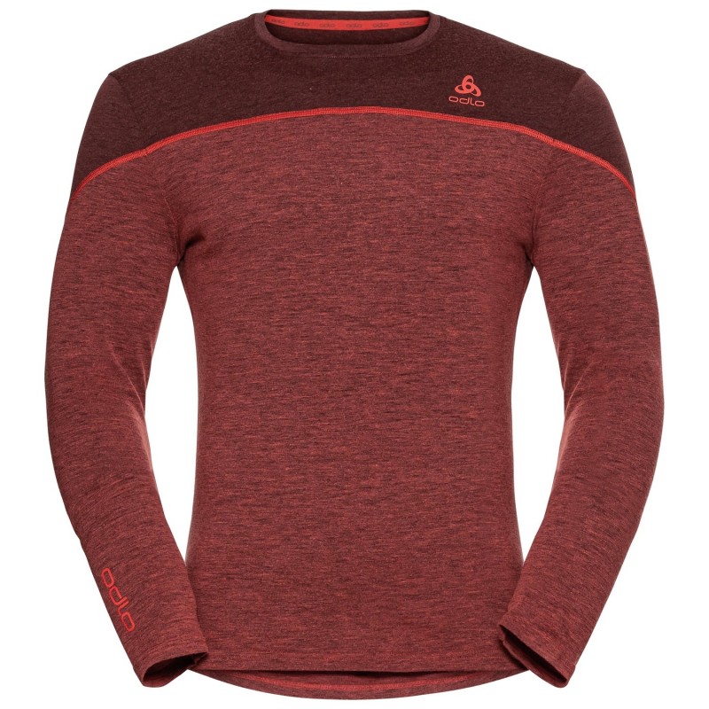 , Tee-shirt homme Revelstoke Performance Wool Warm ML Odlo, ODLO, Croque Montagne