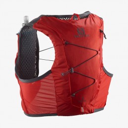 , Gilet d'hydratation avec flasques Active Skin 4 red Salomon, SALOMON, Croque Montagne