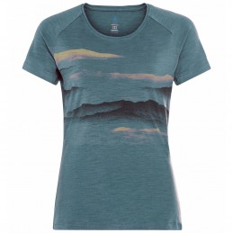 , T-shirt Merinos et Tencel Concord Mountain Print Odlo, ODLO, Croque Montagne