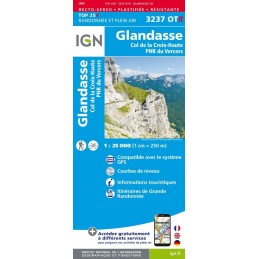 , Carte IGN Glandasse 3237 OTR, IGN, Croque Montagne, Carte IGN Glandasse 3237 OTR, IGN, Croque Montagne