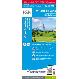 , Carte IGN Villard de Lans Mont Aiguille 3236 OTR, IGN, Croque Montagne