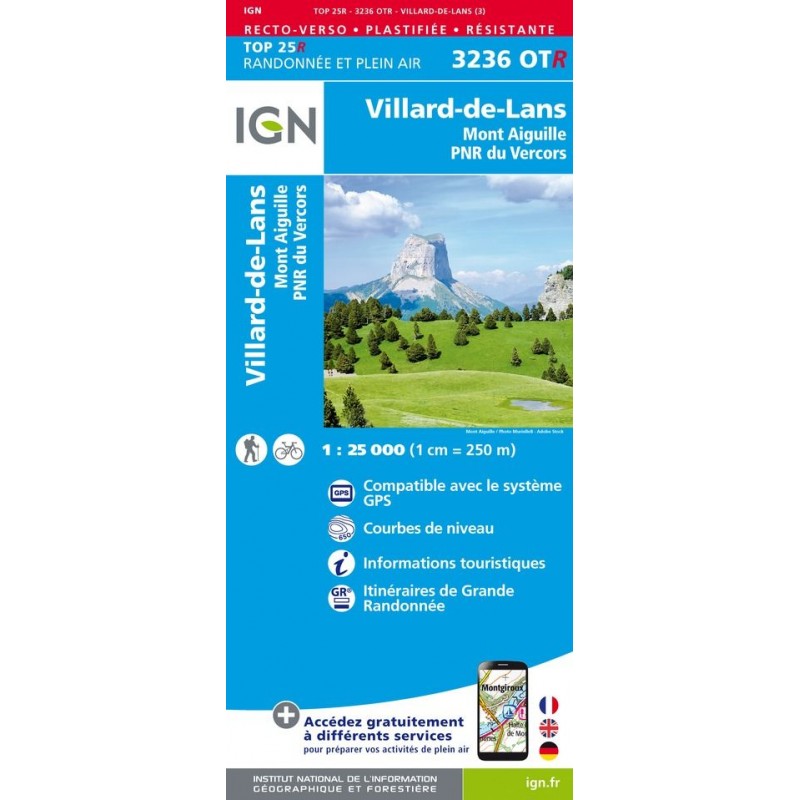 , Carte IGN Villard de Lans Mont Aiguille 3236 OTR, IGN, Croque Montagne , Carte IGN Villard de Lans Mont Aiguille 3236 OTR, IGN, Croque Montagne