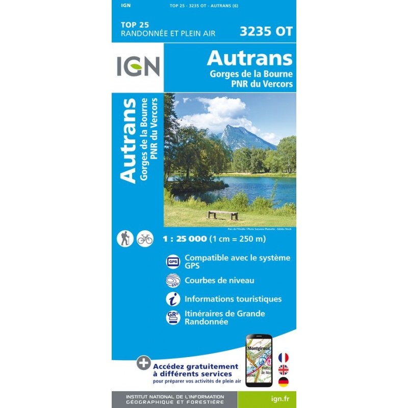 , Carte IGN Autrans 3235 OT, IGN, Croque Montagne, Carte IGN Autrans 3235 OT, IGN, Croque Montagne