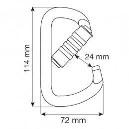 , Mousqueton D Pro 3 Lock 52 kN Camp, CAMP, Croque Montagne, Mousqueton D Pro 3 Lock 52 kN Camp, CAMP, Croque Montagne