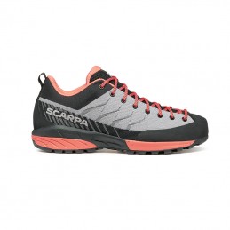 , Chaussures d'approche femme Mescalito Planet light Gray Coral Scarpa, SCARPA, Croque Montagne