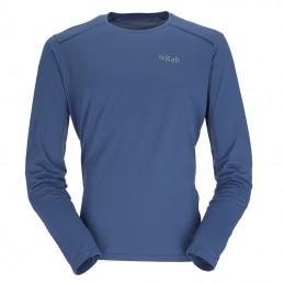 , T-Shirt hommes manches longues Force LS Nightfall Blue Rab, RAB, Croque Montagne