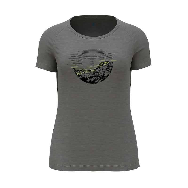 , Tee shirt mérinos femme Ascent PW 130 Sunrise Odlo, ODLO, Croque Montagne