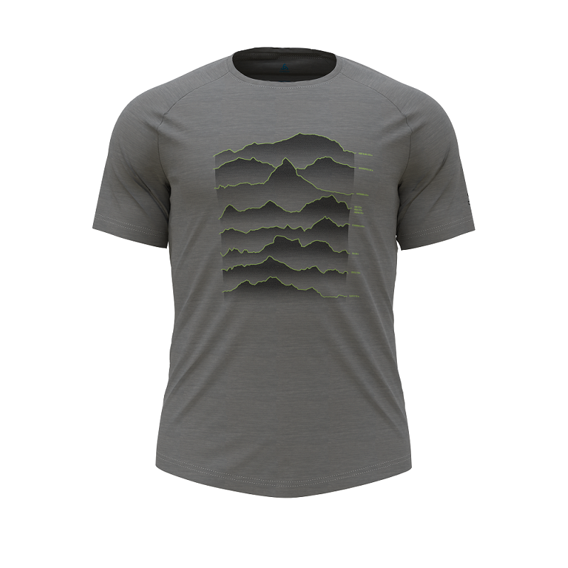 , T shirt manches courtes men Ascent PW Sunrise Odlo, ODLO, Croque Montagne