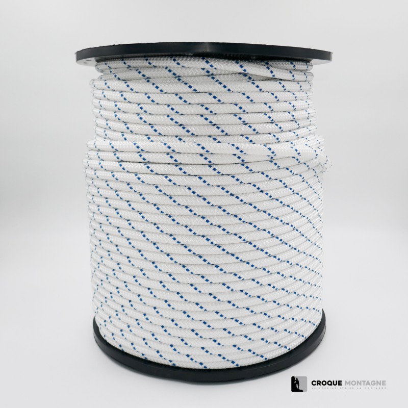 Bobine de corde hélicoïdale 8Mm 50 M. Blanc / Bleu — Azulejossola