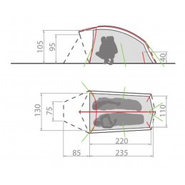 , Tente de randonnée Taurus UL 2 personnes 12310 Vaude, VAUDE, Croque Montagne