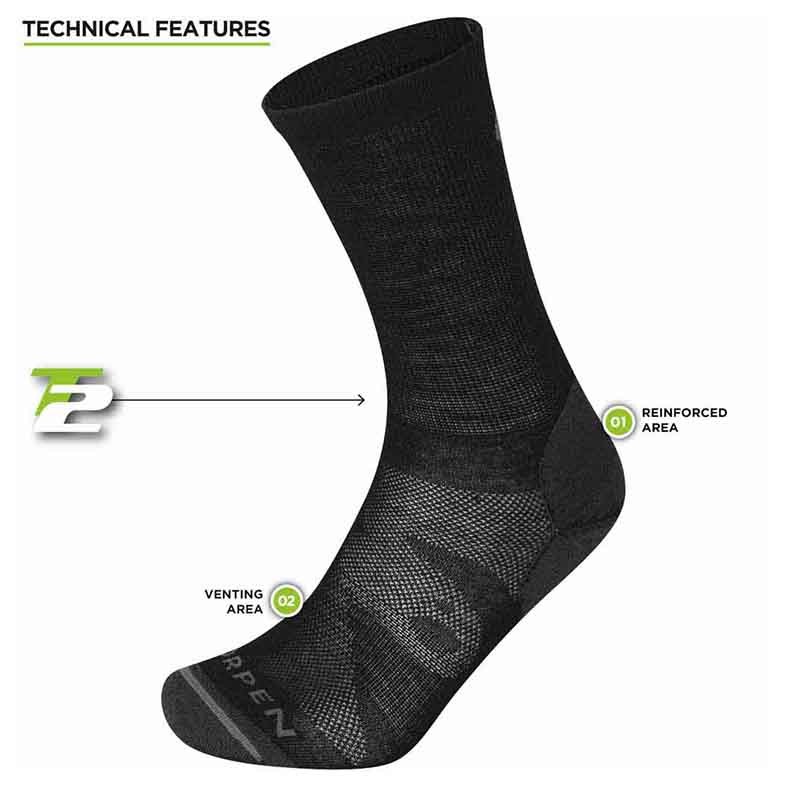 Chaussettes Randonnée Alpine Design – Laine Mérinos, Homme, XL (pointure 13-15), Grises