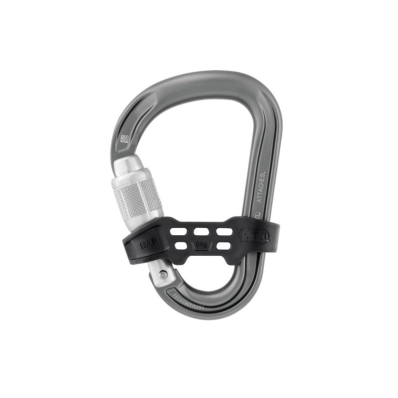 Mousqueton Attache avec barrette Petzl, Mousqueton Attache avec barrette de maintien Petzl, PETZL, Croque Montagne