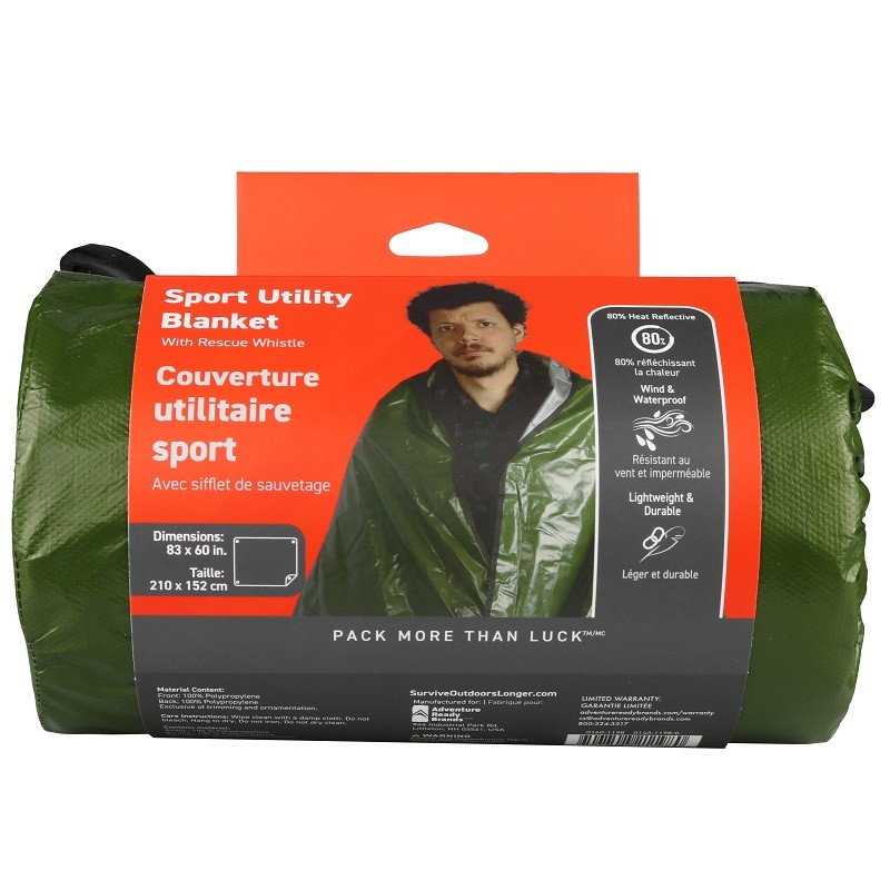 Couverture de survie multi usage Sport Utility SOL, Couverture de survie multi usage Sport Utility SOL, SOL, Croque Montagne