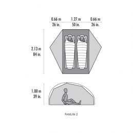 , Tente de randonnée FreeLite™ 2 personnes MSR, MSR, Croque Montagne