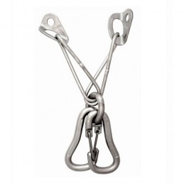 , Chaine de rappel inox avec 2 plaquettes Rock Ø12 et 2 mousquetons R 5000 Raumer, RAUMER CLIMBING, Croque Montagne