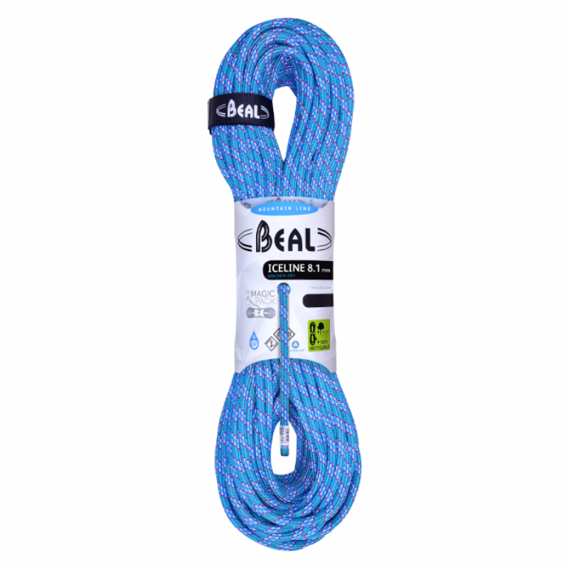 Corde Ice Line 8.1mm Golden Dry 50m Beal, Corde Ice Line 8.1mm Golden Dry 50m Beal, BEAL, Croque Montagne