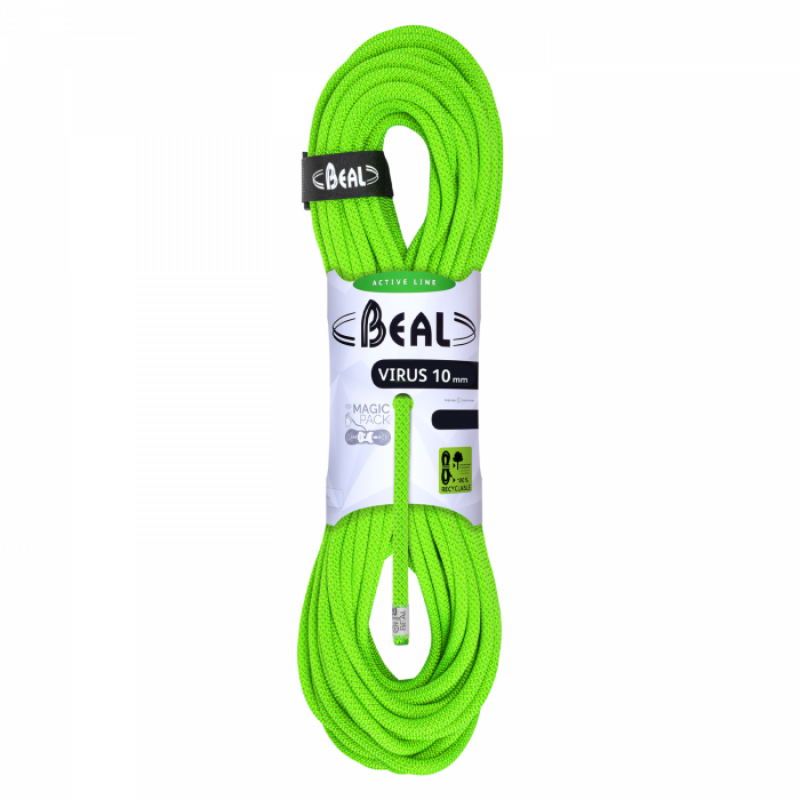 Corde d'escalade à simple Virus 10mm Longueur 60 mètres Béal Corde d'escalade à simple Virus 10mm Longueur 60 mètres Béal