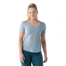 Tee Shirt col V Women Active Ultralite Smartwool, Tee Shirt col V Women Active Ultralite Smartwool, SMARTWOOL, Croque Montagne