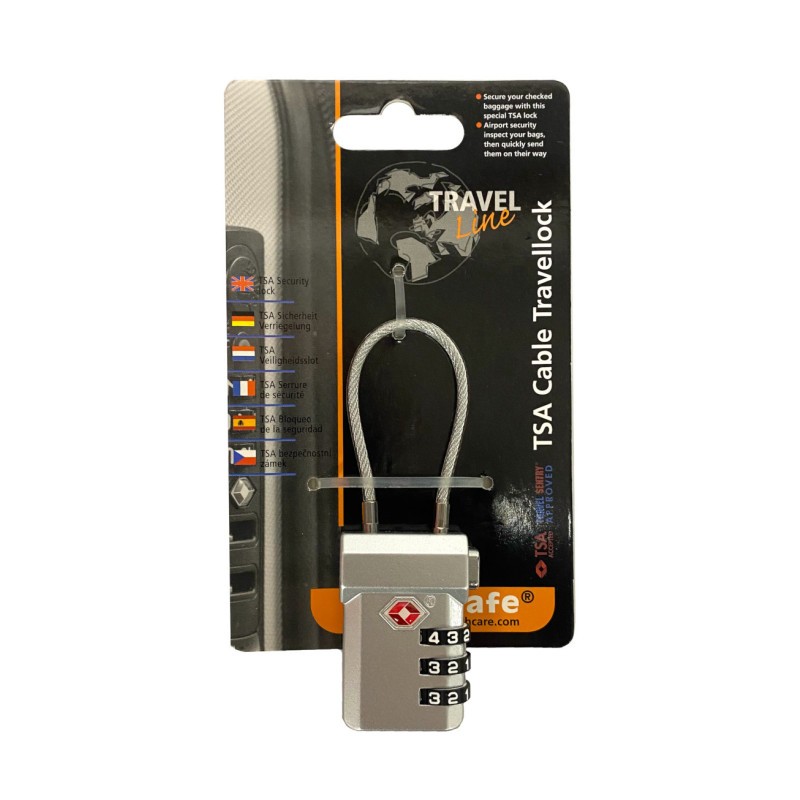 , Cadenas de voyages à code TSA Cable Travellock Care Plus, CARE PLUS, Croque Montagne