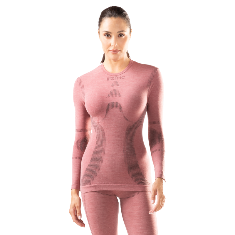 , Tee shirt manches longues LS merino femme Iron-Ic, IRON-IC, Croque Montagne