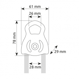 Poulie simple Tethys Pro Camp