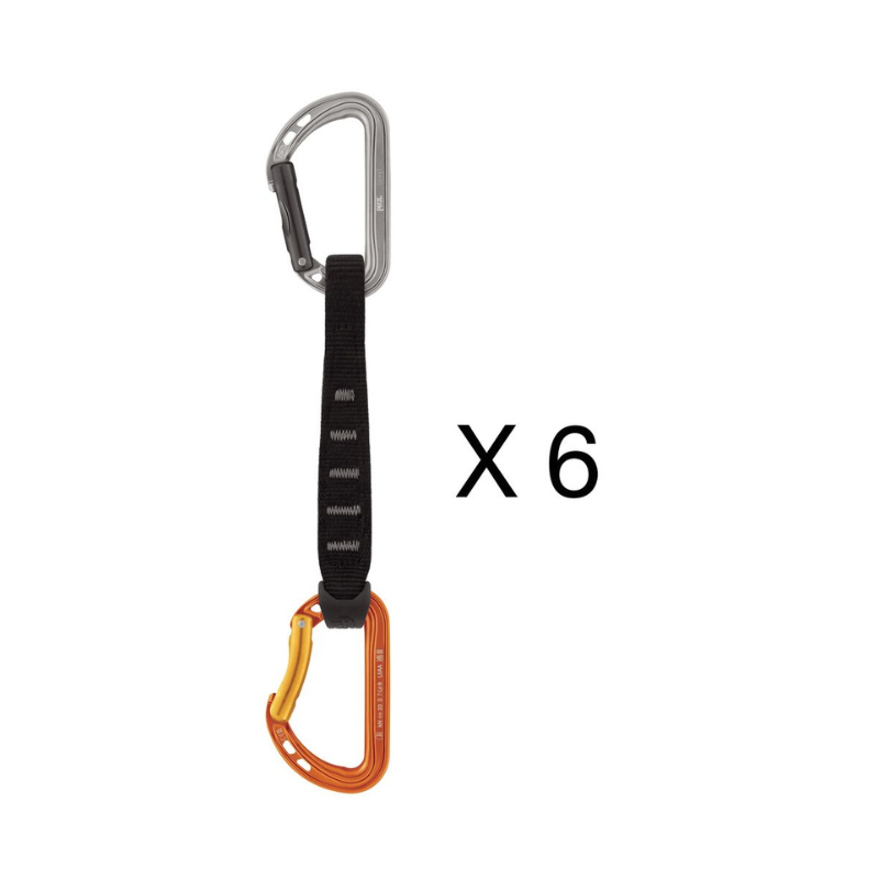 Pack de 6 dégaines Spirit Express 17 cm Petzl, Pack de 6 dégaines Spirit Express 17 cm Petzl, PETZL, Croque Montagne