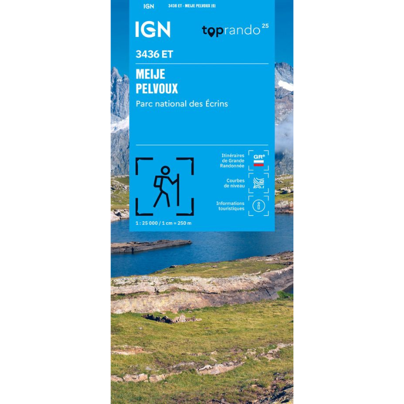 , Carte IGN 3436ET Meije Pelvoux Parc naturel des Ecrins, IGN, Croque Montagne