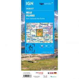 , Carte IGN 3436ET Meije Pelvoux Parc naturel des Ecrins, IGN, Croque Montagne