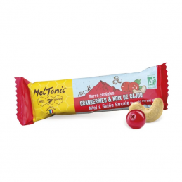 , Barre céréales bio Cranberries et noix de cajou Meltonic, MELTONIC, Croque Montagne